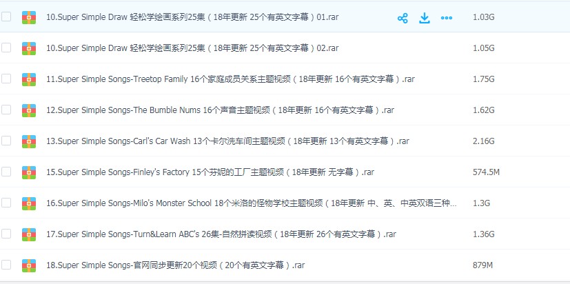 最全sss super simple song英语启蒙动画视频资源全集下载