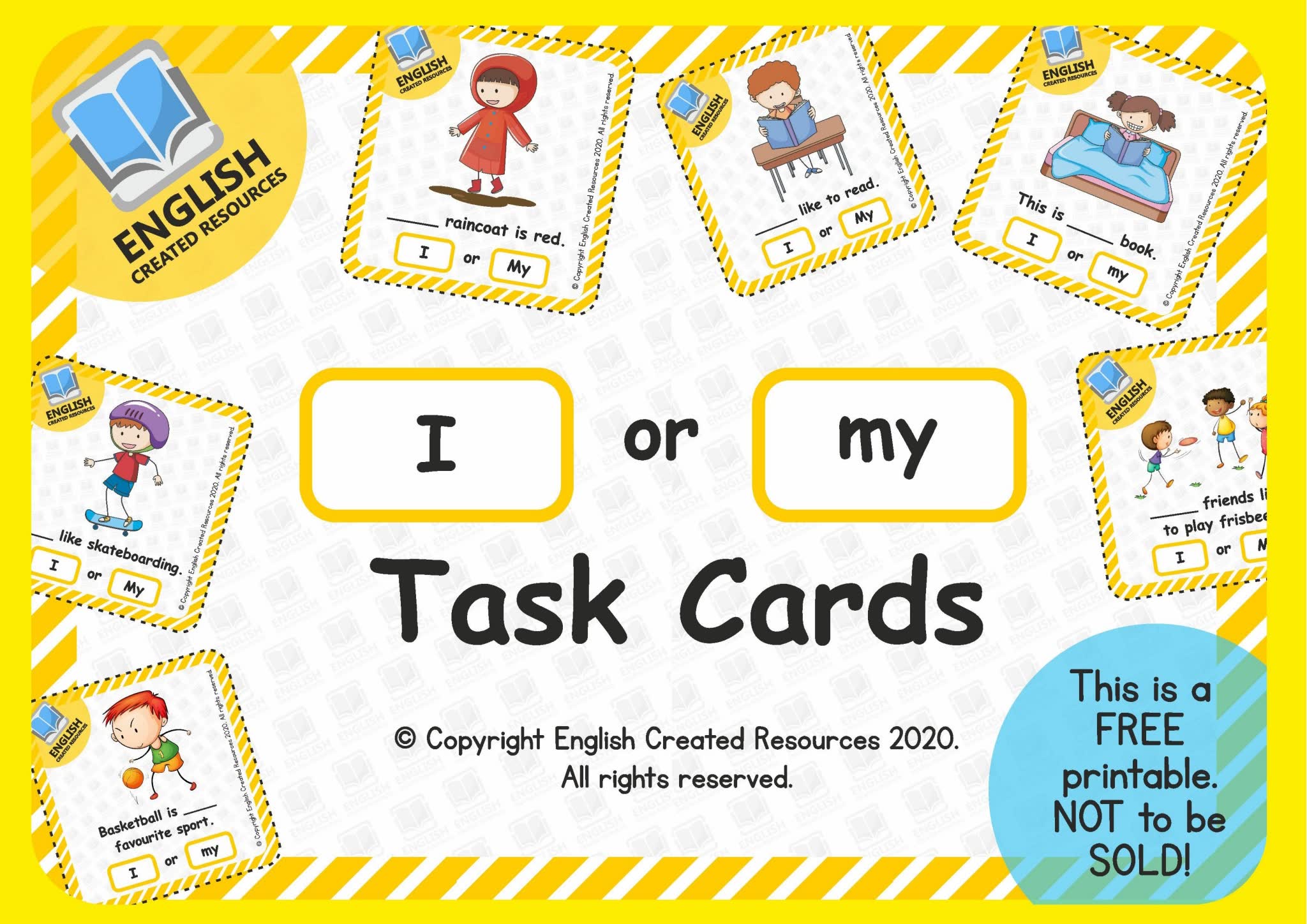 I or My Task Cards