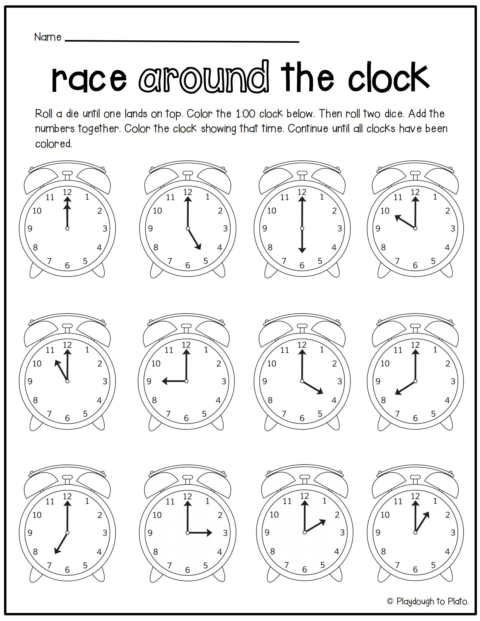 《telling time activity pack》帮助孩子高效认知时间PDF