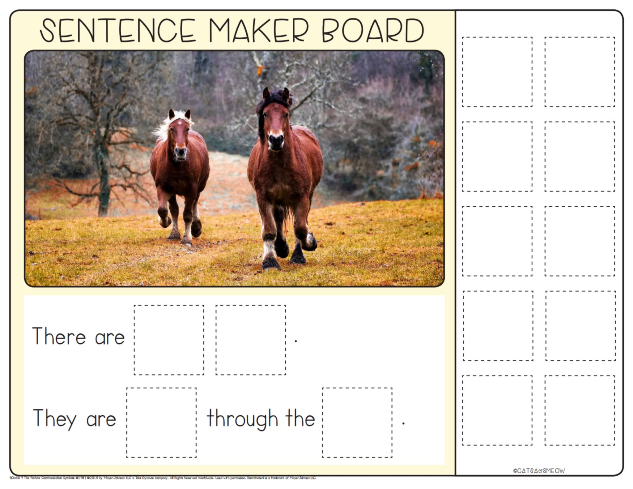 《sentence maker boards》句子组合练习作业纸安静书PDF